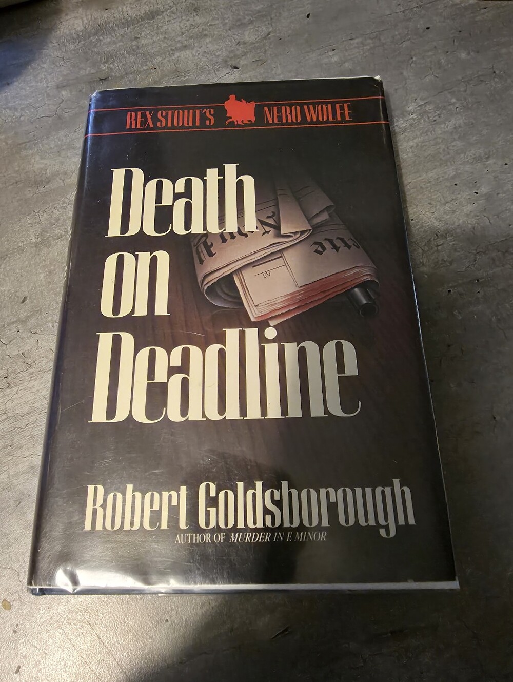 Death On A Deadline, HC Vintage Crime Novel, Robert Goldsborough -Rex Stout